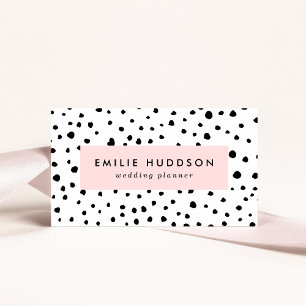 Dalmatiner-Spots, Dalmatiner-Punkte, Schwarz und W Visitenkarte