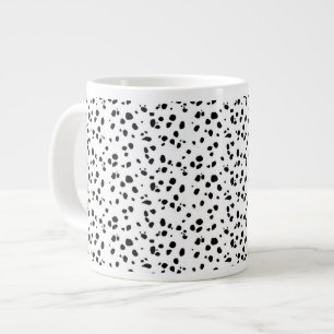 Dalmatiner-Spots Druckmuster Schwarz/Weiß Jumbo-Tasse