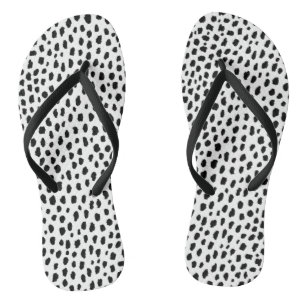 Dalmatiner-Spots (schwarz/weiß) Flip Flops