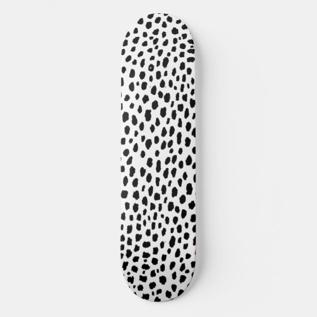 Dalmatiner-Spots (schwarz/weiß) Skateboard (Vorderseite)