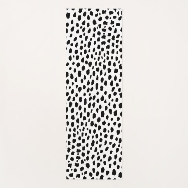 Dalmatiner-Spots (schwarz/weiß) Yogamatte (Vorderseite)