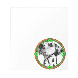 Dalmatiner St Patricks Day Notizblock