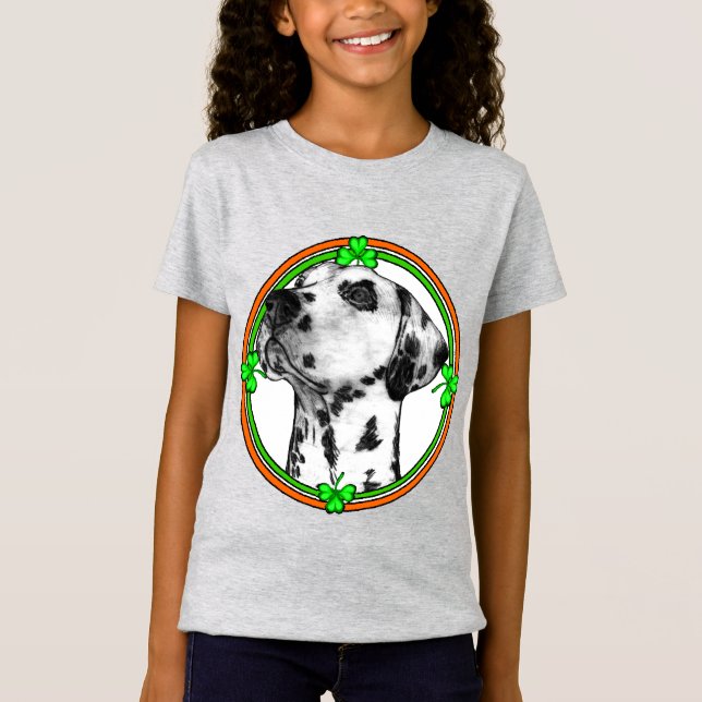 Dalmatiner St Patricks Day T-Shirt (Vorderseite)