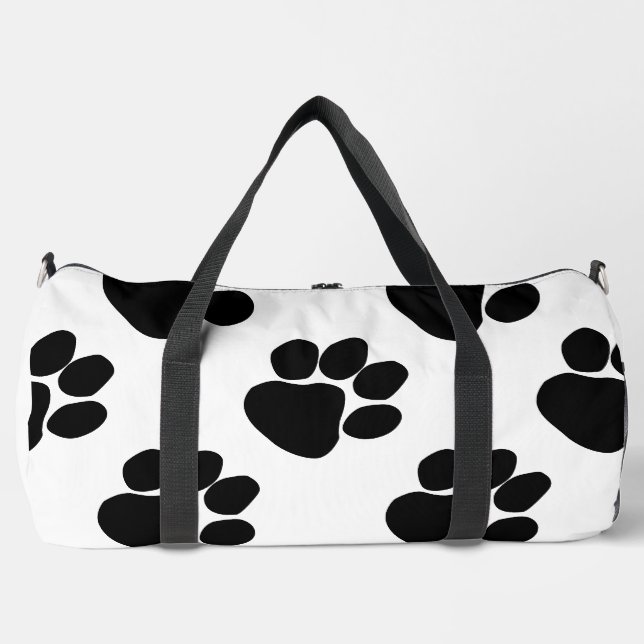 Dalmatiner Style Dog Paws Athletic Travel Duffle Bag (Vorderseite)