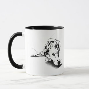 Dalmatiner-Tasse – Handgezeichneter gefleckter Hun Tasse
