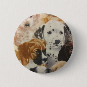 Dalmatiner- und Boxerpuppen Button