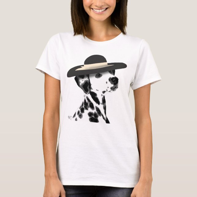 Dalmatiner und Brimmer Black Hat T-Shirt (Vorderseite)