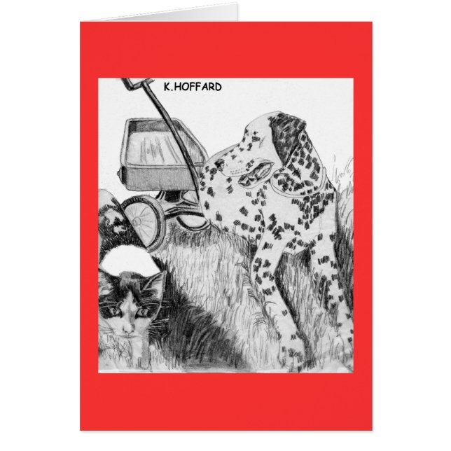 Dalmatiner und Kätzchen (Vorne)