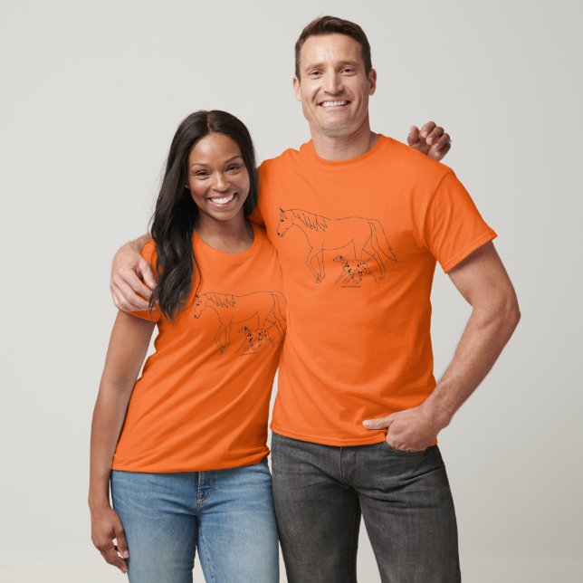 Dalmatiner und Pferd T-Shirt (Unisex)