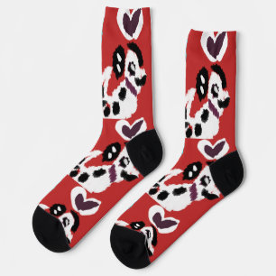 Dalmatiner Valentinherz Socken
