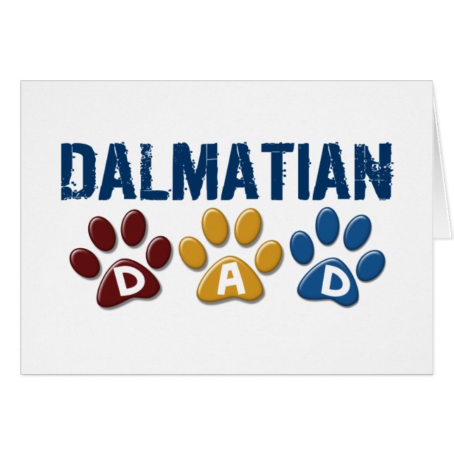 DALMATINER Vater-Tatzen-Druck 1 (Vorderseite (Horizontal))