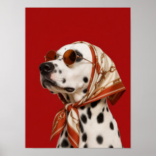 Dalmatiner-Wandkunst — Mode-Editorial-Haustier Poster