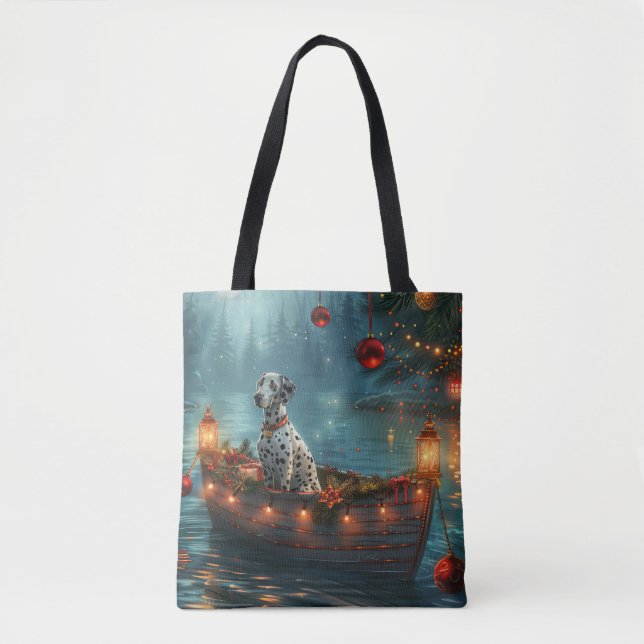 Dalmatiner Weihnachten Feierliche Reise Tasche (Vorderseite)