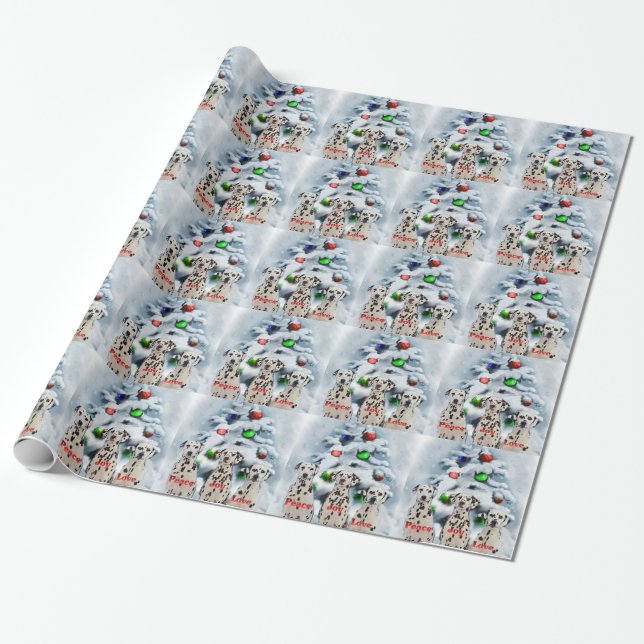 Dalmatiner Weihnachten Geschenkpapier (Ungerollt)