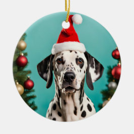 Dalmatiner Weihnachten Keramik Ornament