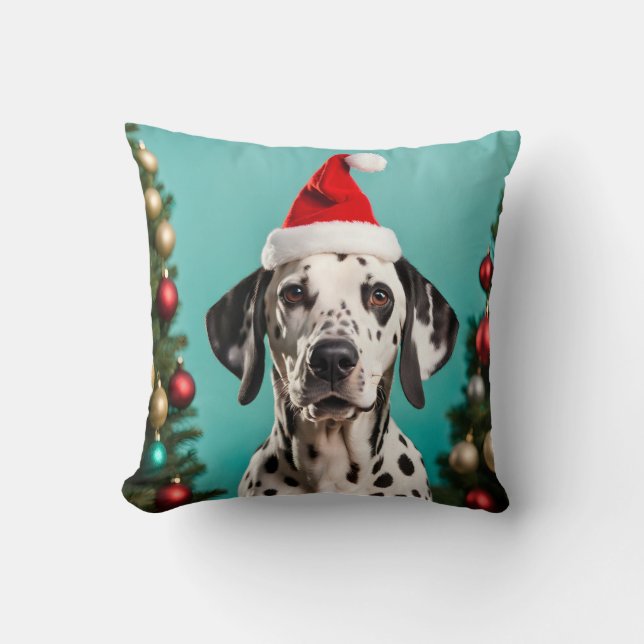 Dalmatiner Weihnachten Kissen (Vorderseite)