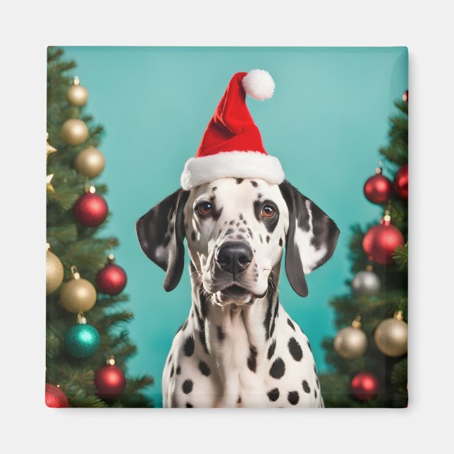 Dalmatiner Weihnachten Magnet (Vorne)