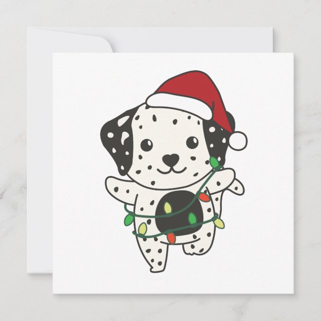 Dalmatiner Weihnachten Winter Niedliche Hunde (Vorderseite)