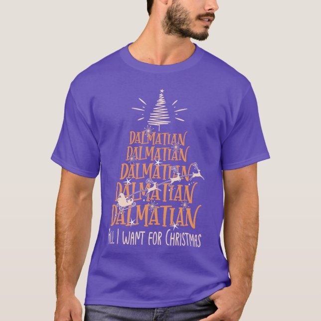 Dalmatiner Weihnachts-Hund brüten Weihnachtsfreund T-Shirt (Vorderseite)
