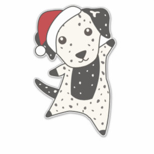 Dalmatiner Weihnachts Hund Wintertiere Hunde Aufkleber