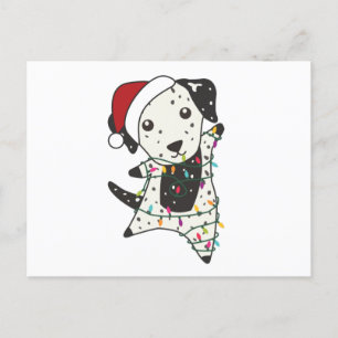 Dalmatiner Weihnachts Hund Wintertiere Hunde Postkarte