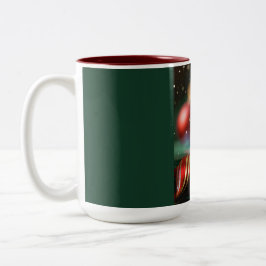 Dalmatiner Weihnachts-Tasse Zweifarbige Tasse
