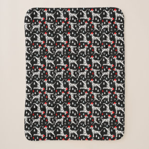 Dalmatiner Weihnachtsbaumen Weihnachtsmannmütze Sc Sherpadecke