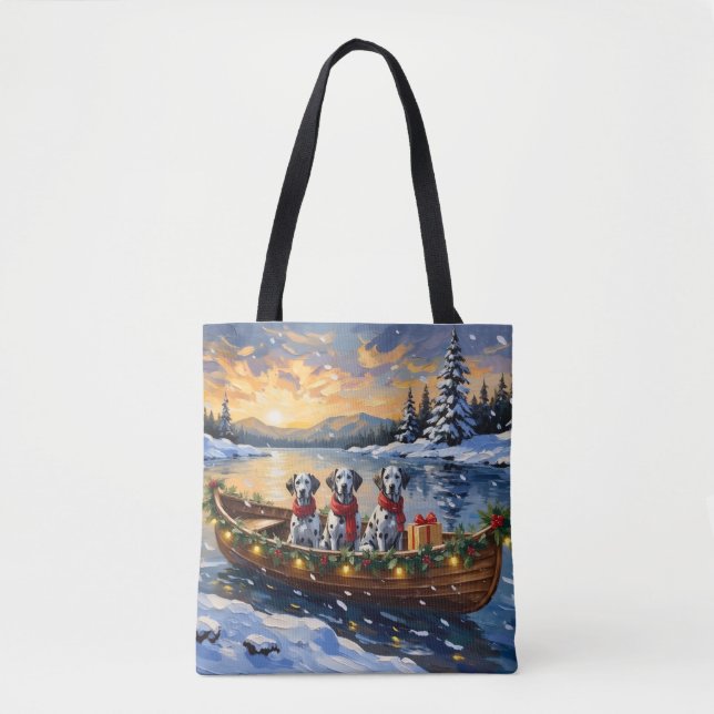 Dalmatiner Weihnachtsboot-Feiertag Tasche (Vorderseite)