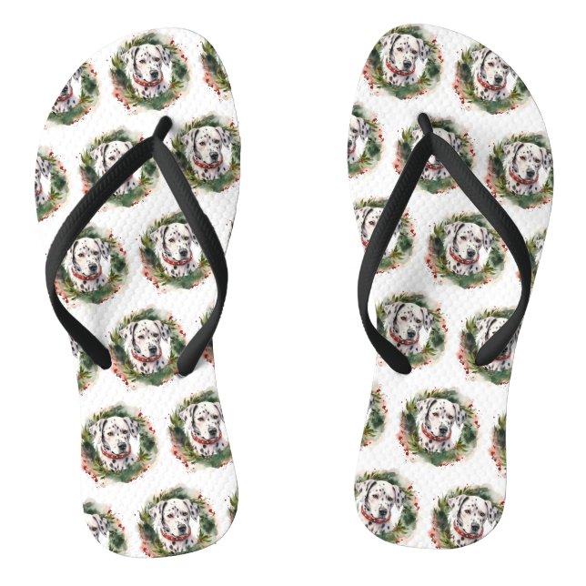 Dalmatiner Weihnachtsfest Flip Flops (Fußbett)