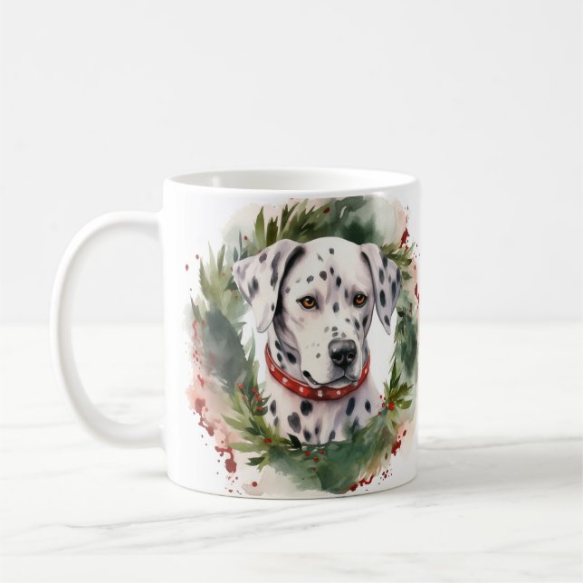 Dalmatiner Weihnachtsfest Kaffeetasse (Links)