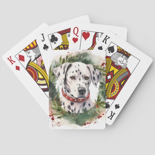 Dalmatiner Weihnachtsfest Spielkarten (Rückseite)