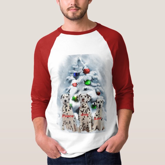 Dalmatiner Weihnachtsgeschenke T-Shirt (Vorderseite)