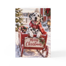 Dalmatiner-Weihnachtskarte