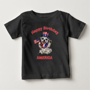 Dalmatiner-Welpe (2h) Patriotisches Kinder-T-Shirt Baby T-shirt