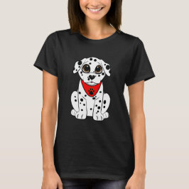 Dalmatiner Welpe mit Herz-Nose T-Shirt