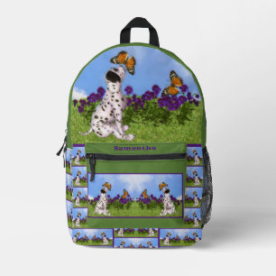 Dalmatiner Welpe Schmetterling Malerei Personalisi Bedruckter Rucksack