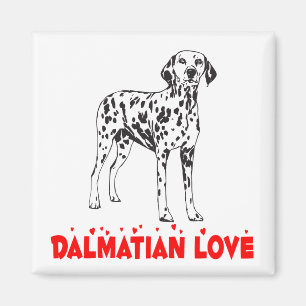 Dalmatiner-Welpe Süßer Hund Mama Rettung Adoption Magnet