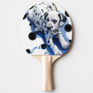 Dalmatiner Welpe Tischtenniskelle "Let´s play!" Tischtennis Schläger