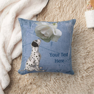 Dalmatiner Welpe White Rose Kissen