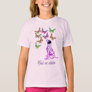 Dalmatiner Welpenfarbene Schmetterlinge Personalis T-Shirt