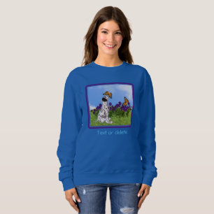 Dalmatiner Welpenschmetterlinge Hunde Kunst Person Sweatshirt