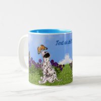 Dalmatiner Welpenschmetterlinge Hunde Kunst Person