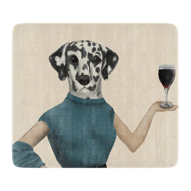 Dalmatiner Wine Snob Schneidebrett (Vorderseite)