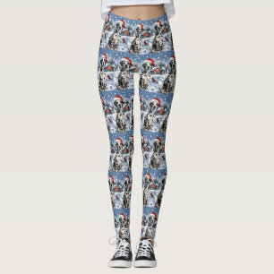 Dalmatiner Winter Wonderland Weihnachtsfreude Leggings