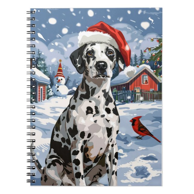 Dalmatiner Winter Wonderland Weihnachtsfreude Notizblock (Vorderseite)
