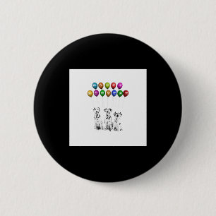 Dalmatiner wünschen ein glückliches neues Jahr 201 Button