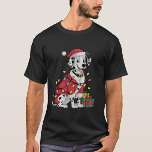 Dalmatiner Xmas beleuchten den Weihnachtsmann Dalm T-Shirt