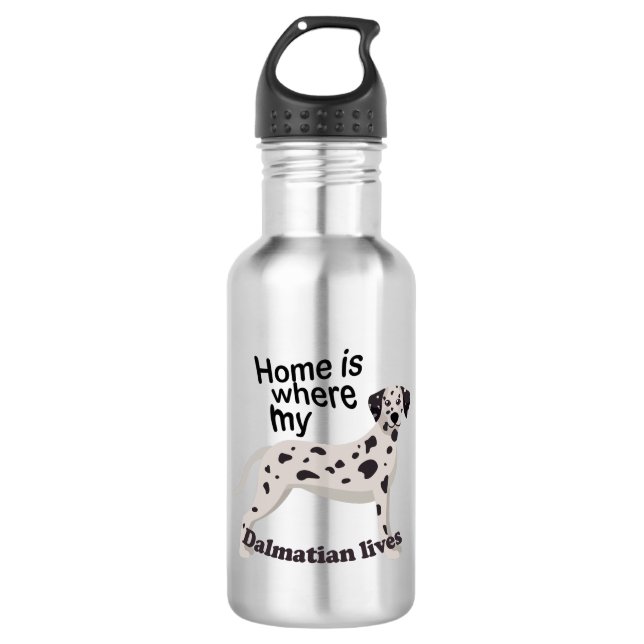 Dalmatiner Zuhause Edelstahlflasche (Vorderseite)