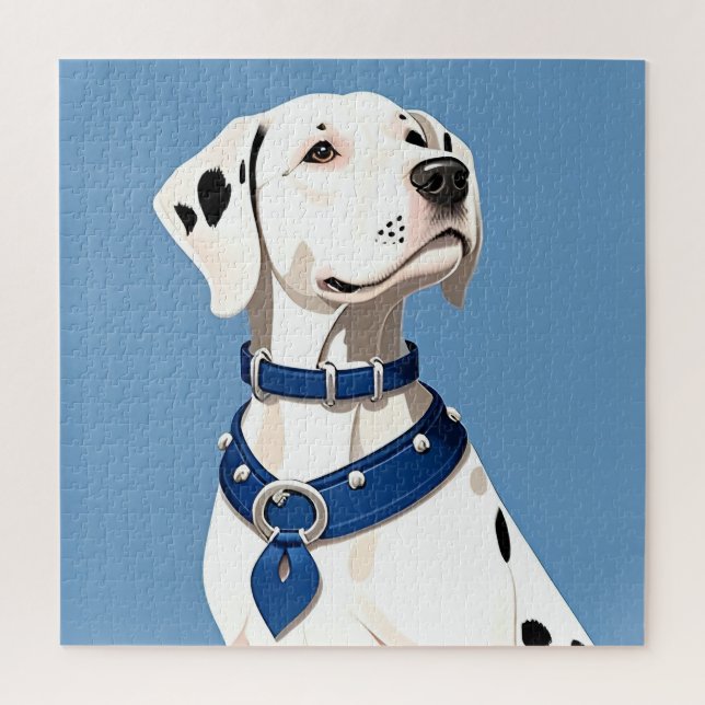 Dalmatinerhund mit blauem Halsband (Vertikal)
