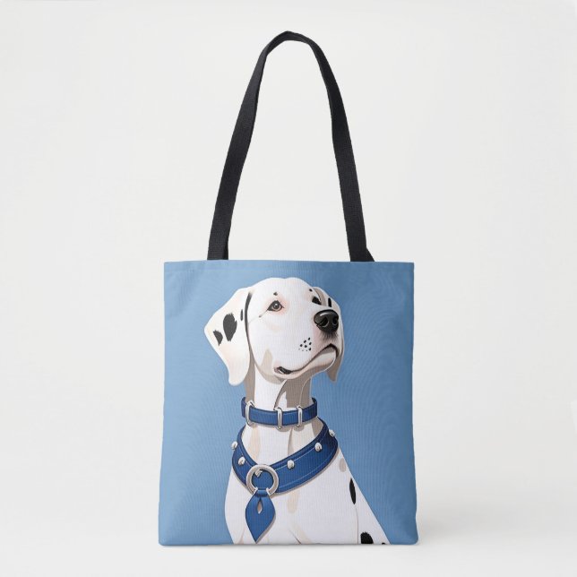 Dalmatinerhund mit blauem Halsband Tasche (Vorderseite)